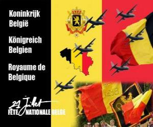 yapboz Belçika Milli Gün 21 Temmuz'da kutlanır. 1831 yılında Belçika'nın ilk kralı Anayasaya sadakat yemin